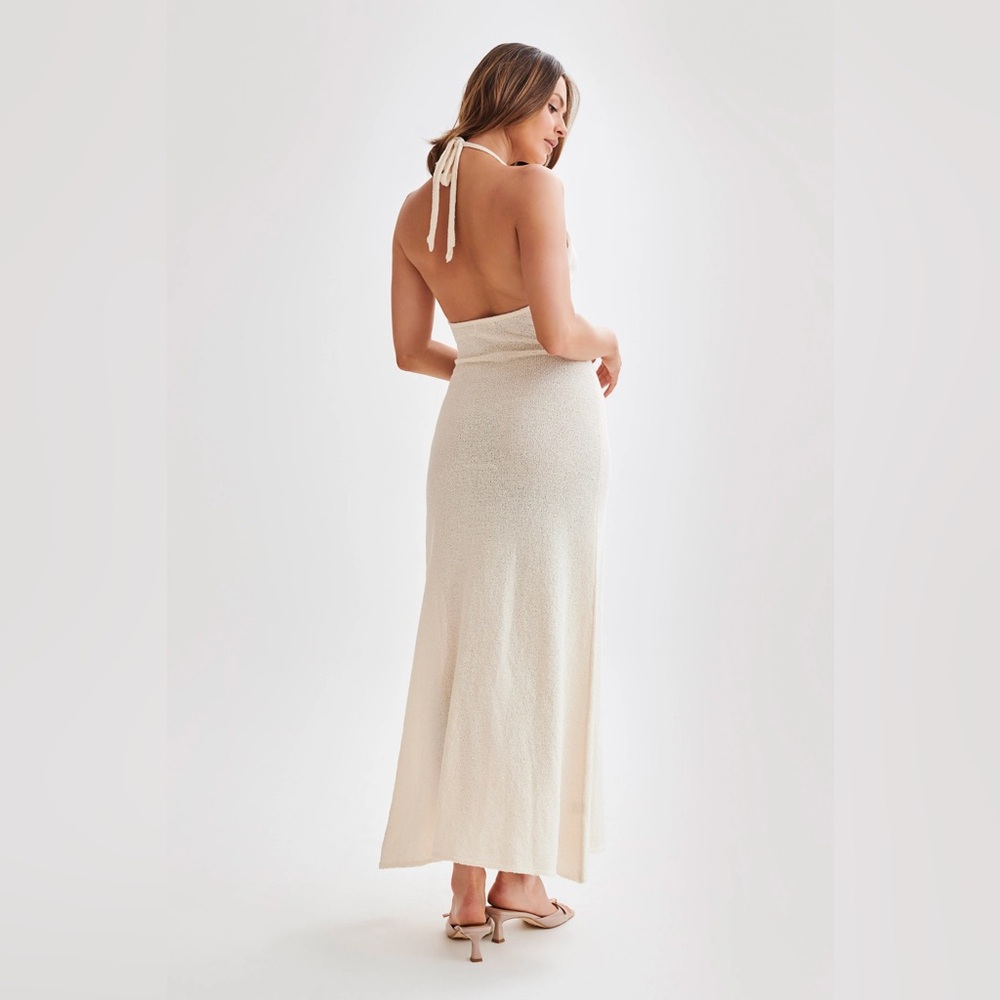 Meshki Cherie Halter Maxi Dress Nude - Picture 2 of 3